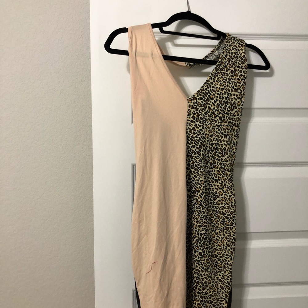 Leopard halter dress